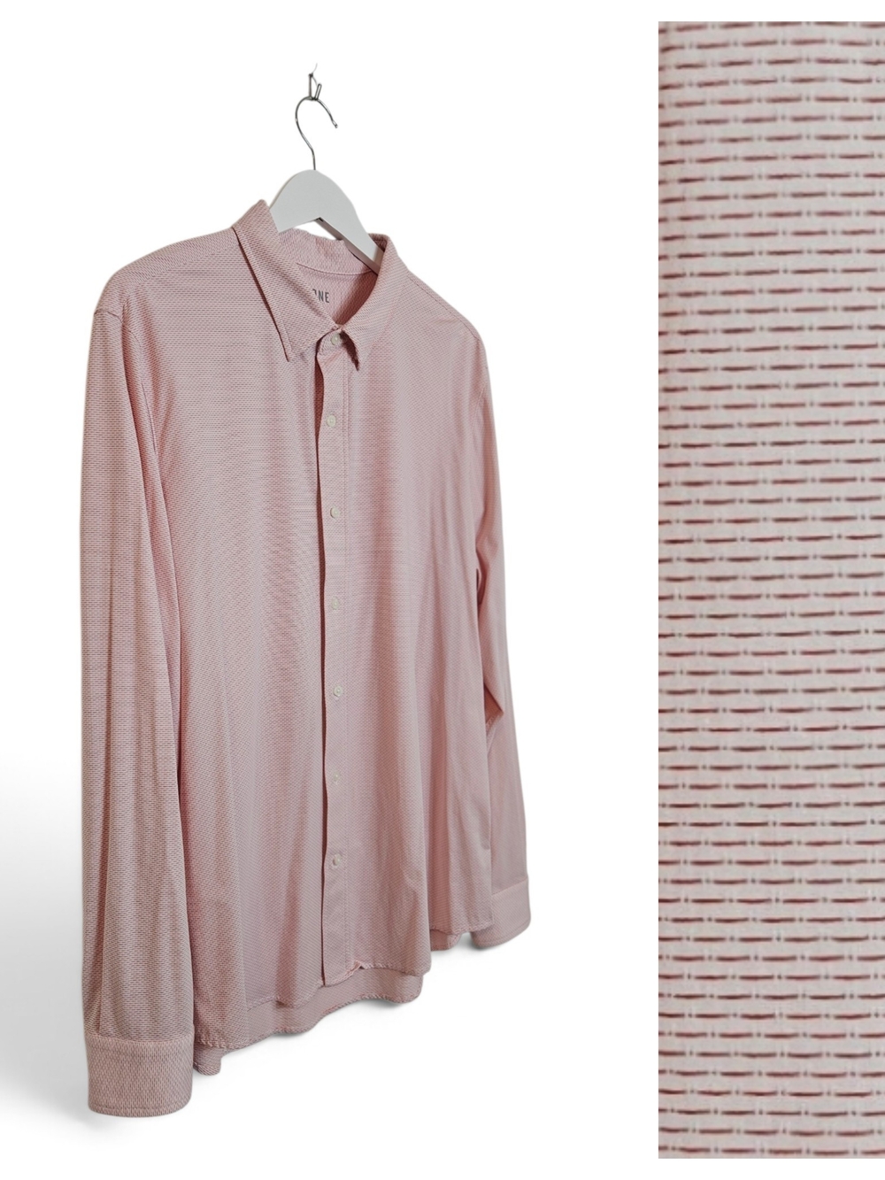Rhone Commuter Shirt XL TG Pink Morse Stretch Performance Button Down Menswear